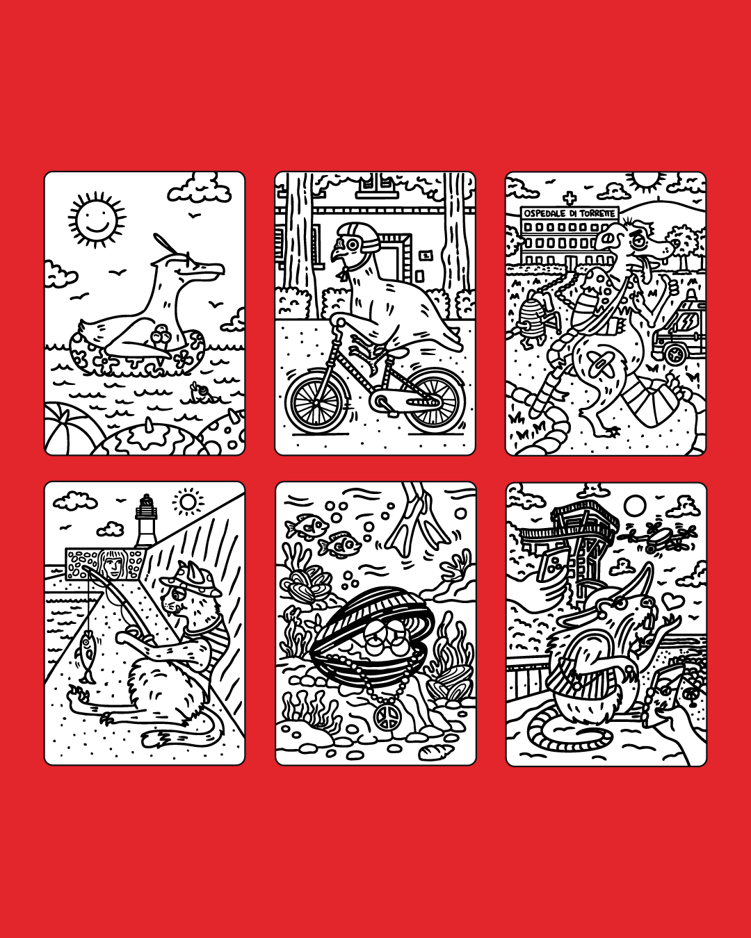 Animali Ancunetani - Album da colorà